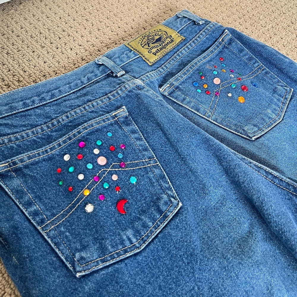 90s Patagonia studded denim jeans